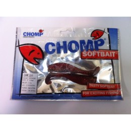 CHOMP EDGE SOFTBAIT, GREEN/RED, 4" (100mm), 9.1 GRAMS, 2P/BAG TRIAL PACK, WITH SLOT 